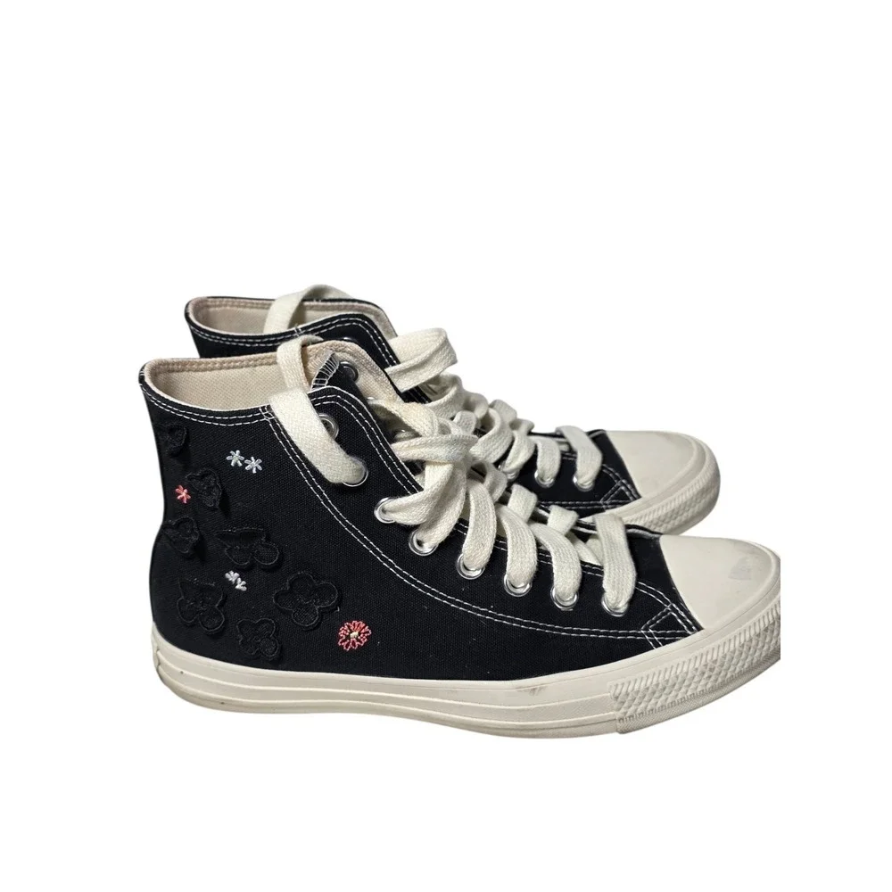 Converse Chuck Taylor All Star High Top Black Floral Women's 8.5 SB8